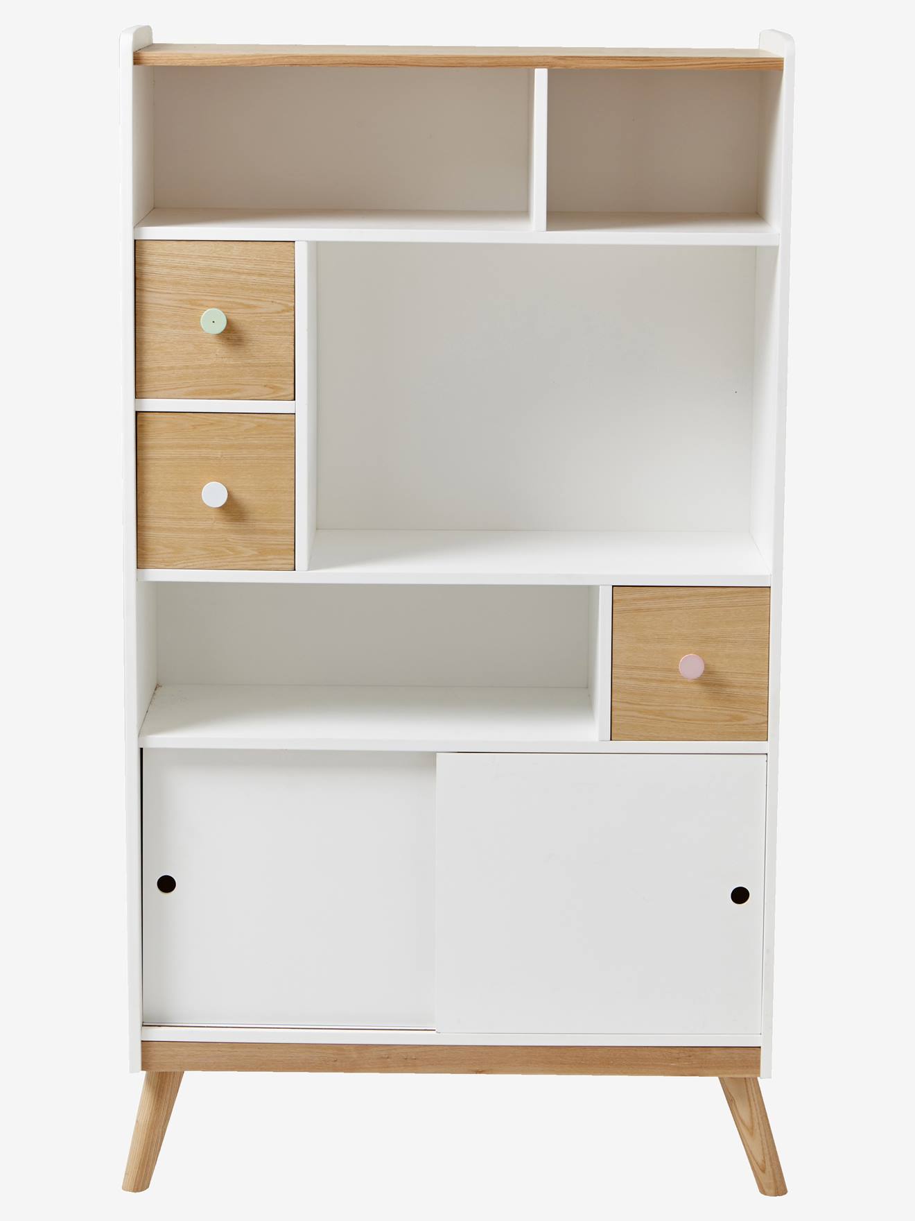 Vertbaudet Kinder Regal KONFETTI - weiß