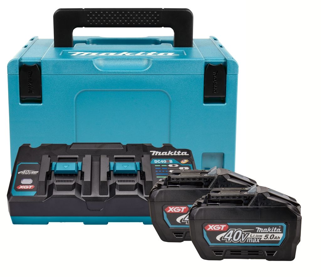Makita Accesorii 191U13-9 Startset XGT DC40RB Dualader + 2 x Accu BL4050F 40V max 5.0Ah în MBox