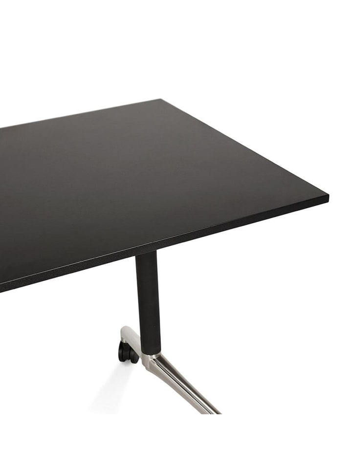 KADIMA DESIGN Schreibtisch klappbar 160x80 cm mobil & Homeoffice, mit Rollen in Schwarz günstig kaufen