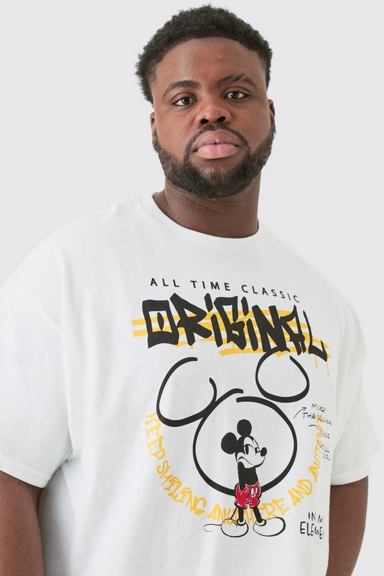 Plus Oversize T-Shirt mit lizenziertem Mickey Mouse Print