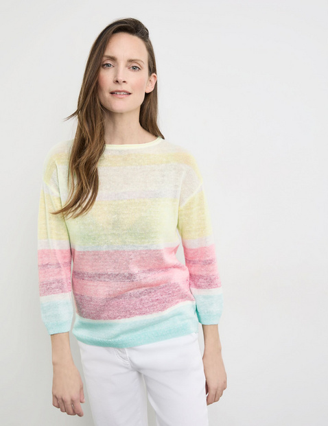 3/4 Arm Pullover mit Colourblocking