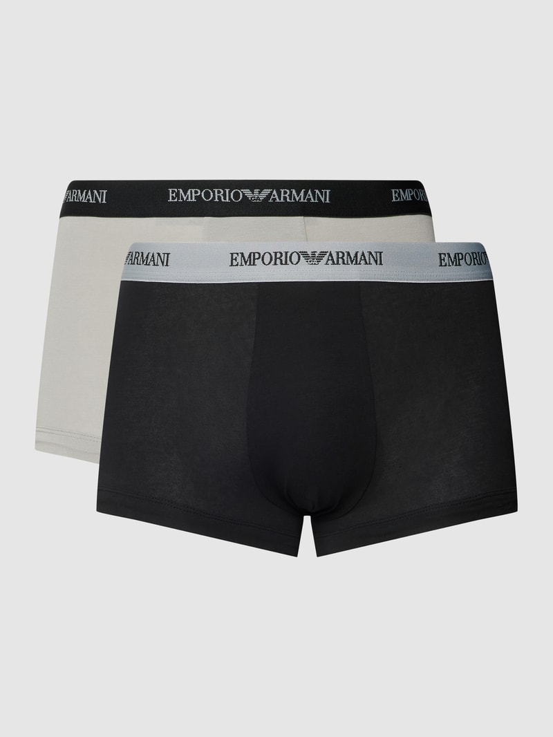 Hipster mit elastischem Logo-Bund in schwarz