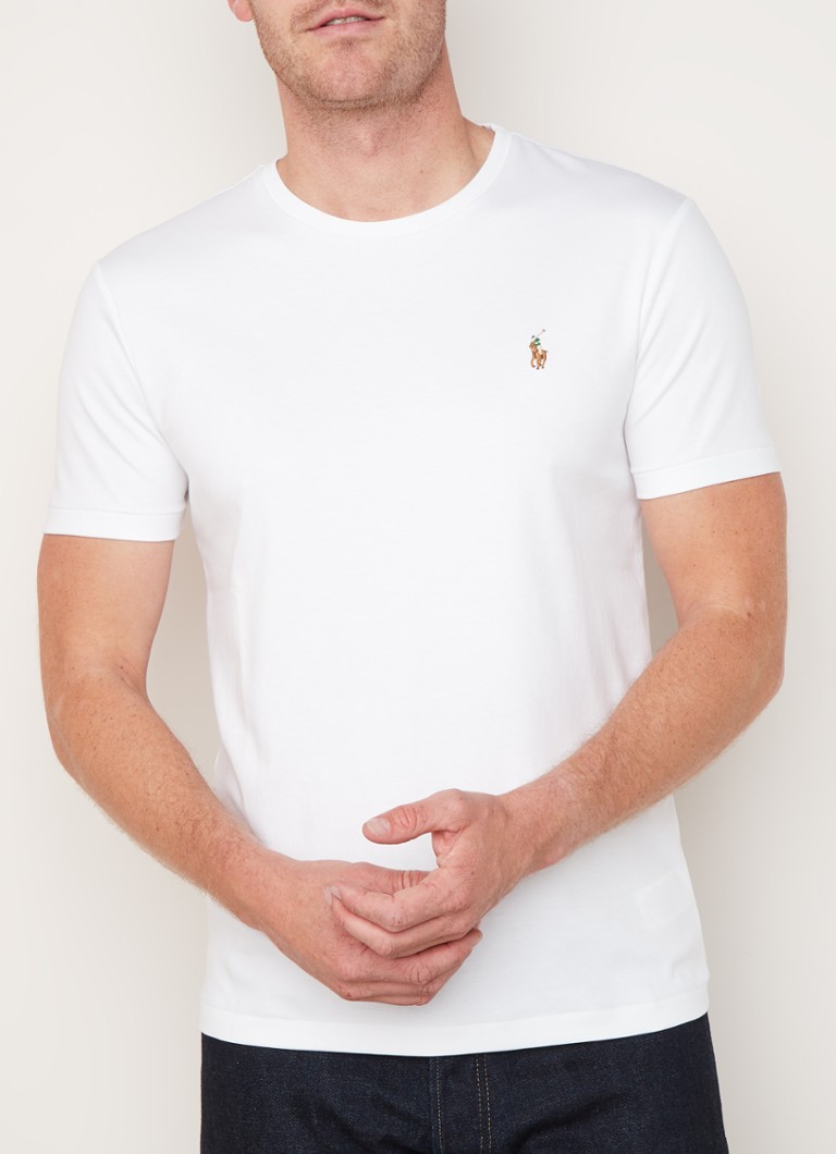 Tricou Ralph Lauren făcut la comandă, croială mulată, decolteu rotund.