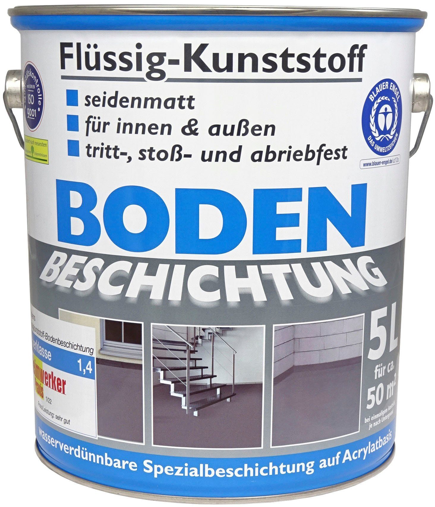 Wilckens Farben Acryl-Flüssigkunststoff Flüssig-Kunststoff Bodenbeschichtung, seidenmatt