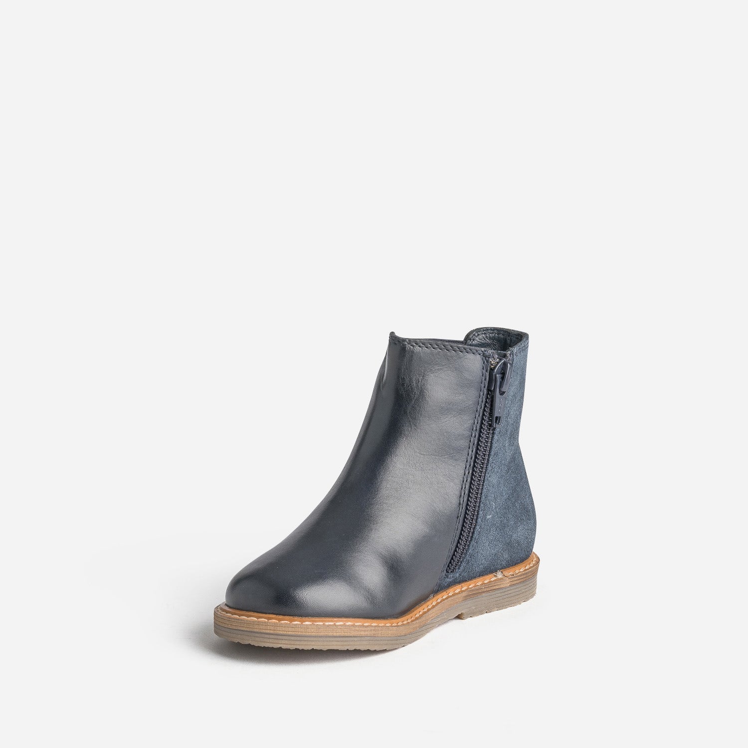 Chelsea boots éco-conçu BUGGY marine en cuir