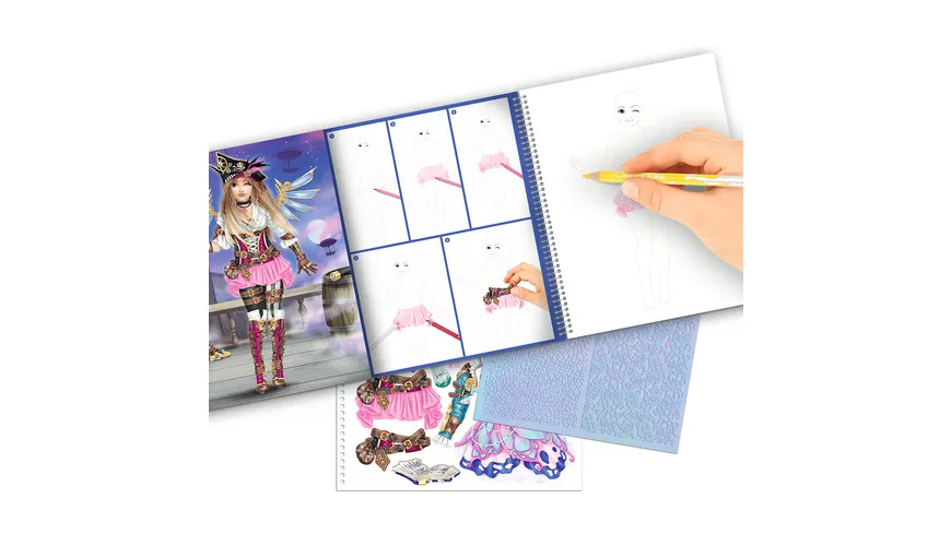 TOPModel Create your TOP Model - Malbuch mit Stickern Fantasy