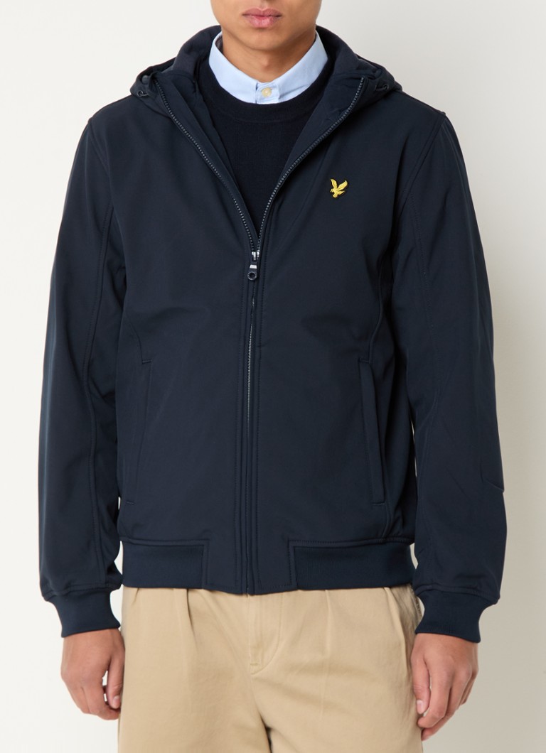 Giacca softshell Lyle & Scott con cappuccio e tasche con cerniera