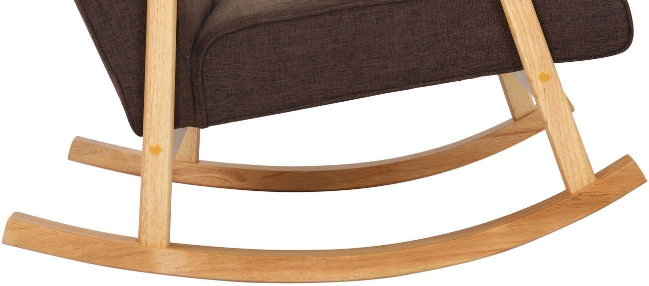 CLP Schaukelstuhl Morelia Stoff, mit Holzgestell