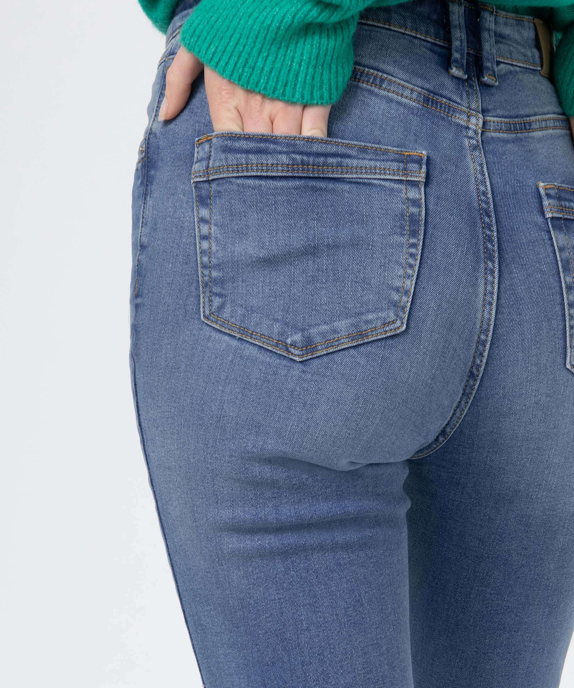 Jean femme coupe bootcut taille haute stone | GEMO