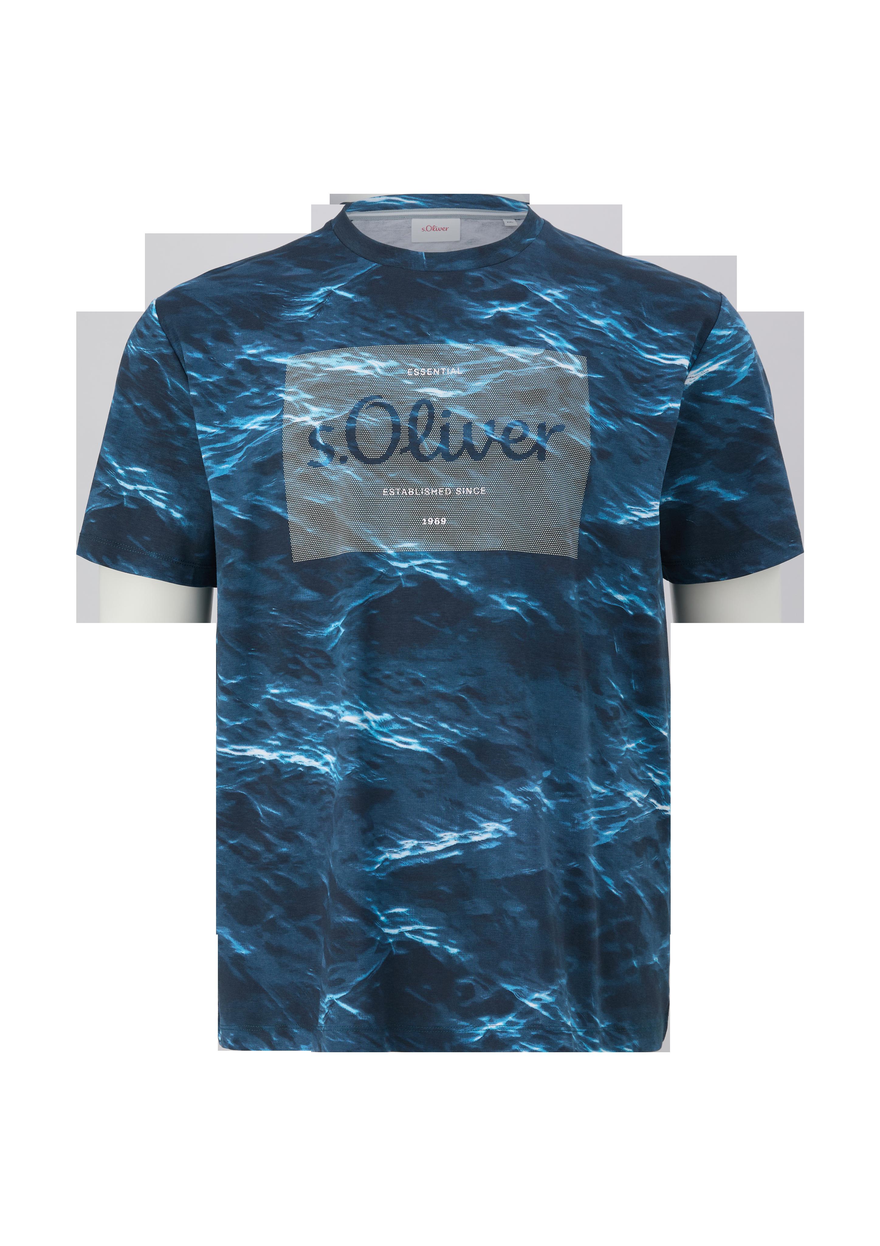 Print-Shirt aus Baumwollstretch  2139649-69F1