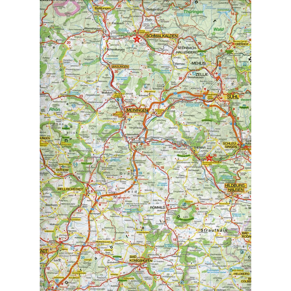 MARCO POLO Karte Deutschland Blatt 7 Thüringen 1:200 000 - Straßenkarte