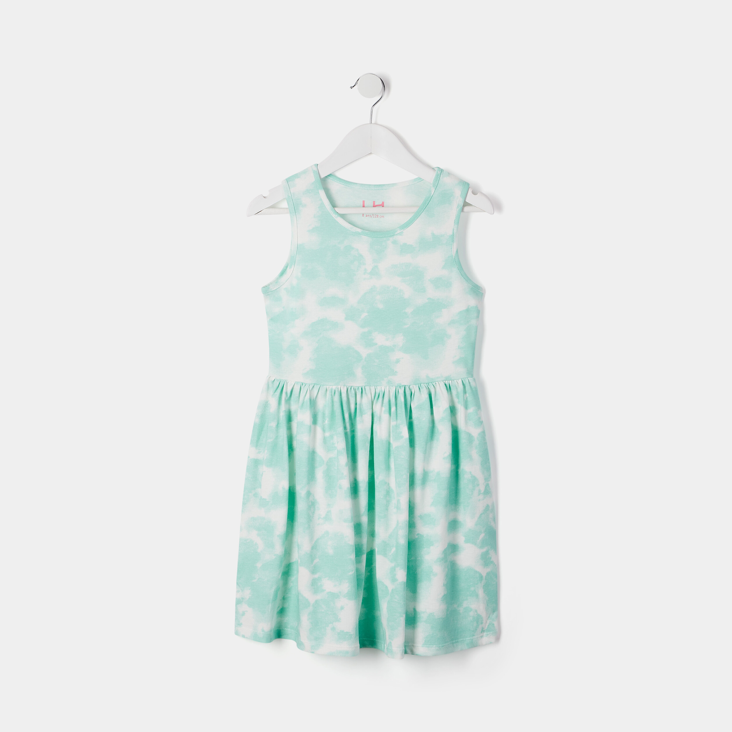 Robe évasée sans manches bleu turquoise fille | La Halle