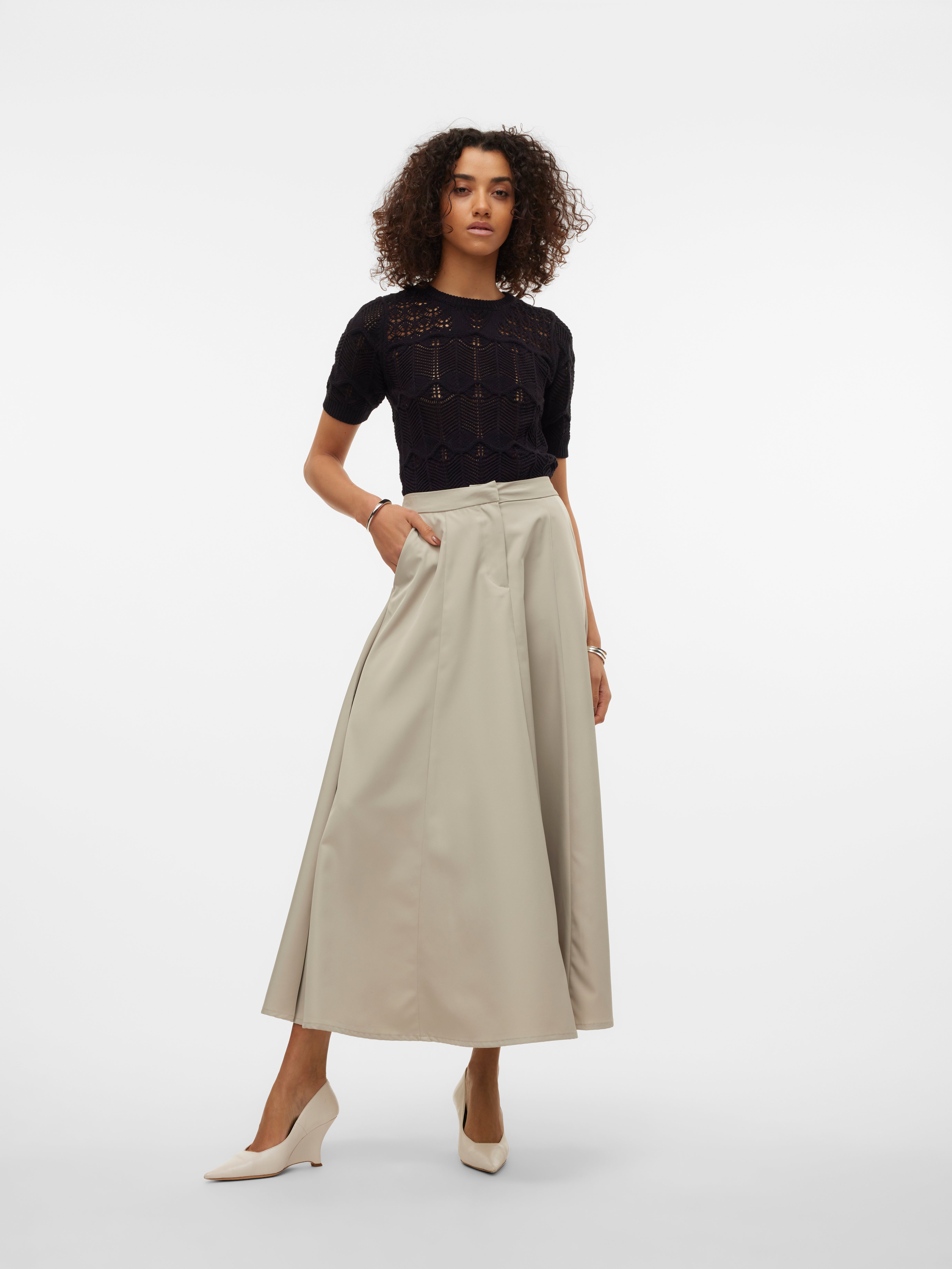 VMTARA Hohe Taille Langer Rock