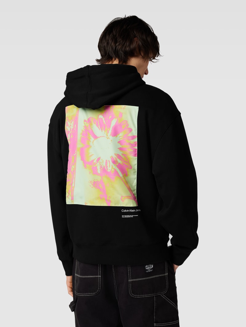 Hoodie mit Label-Print in black