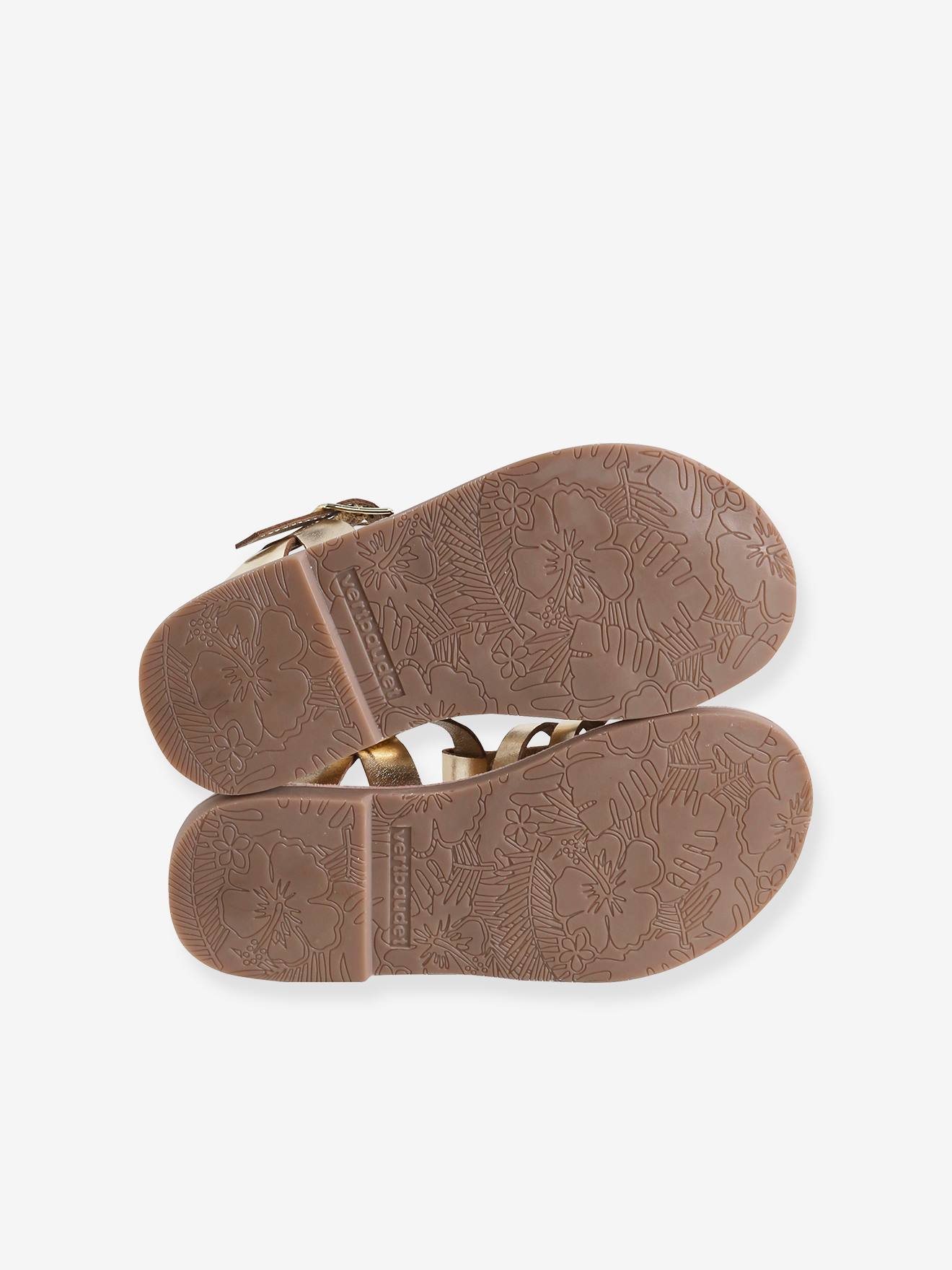 Sandales cuir fille sable