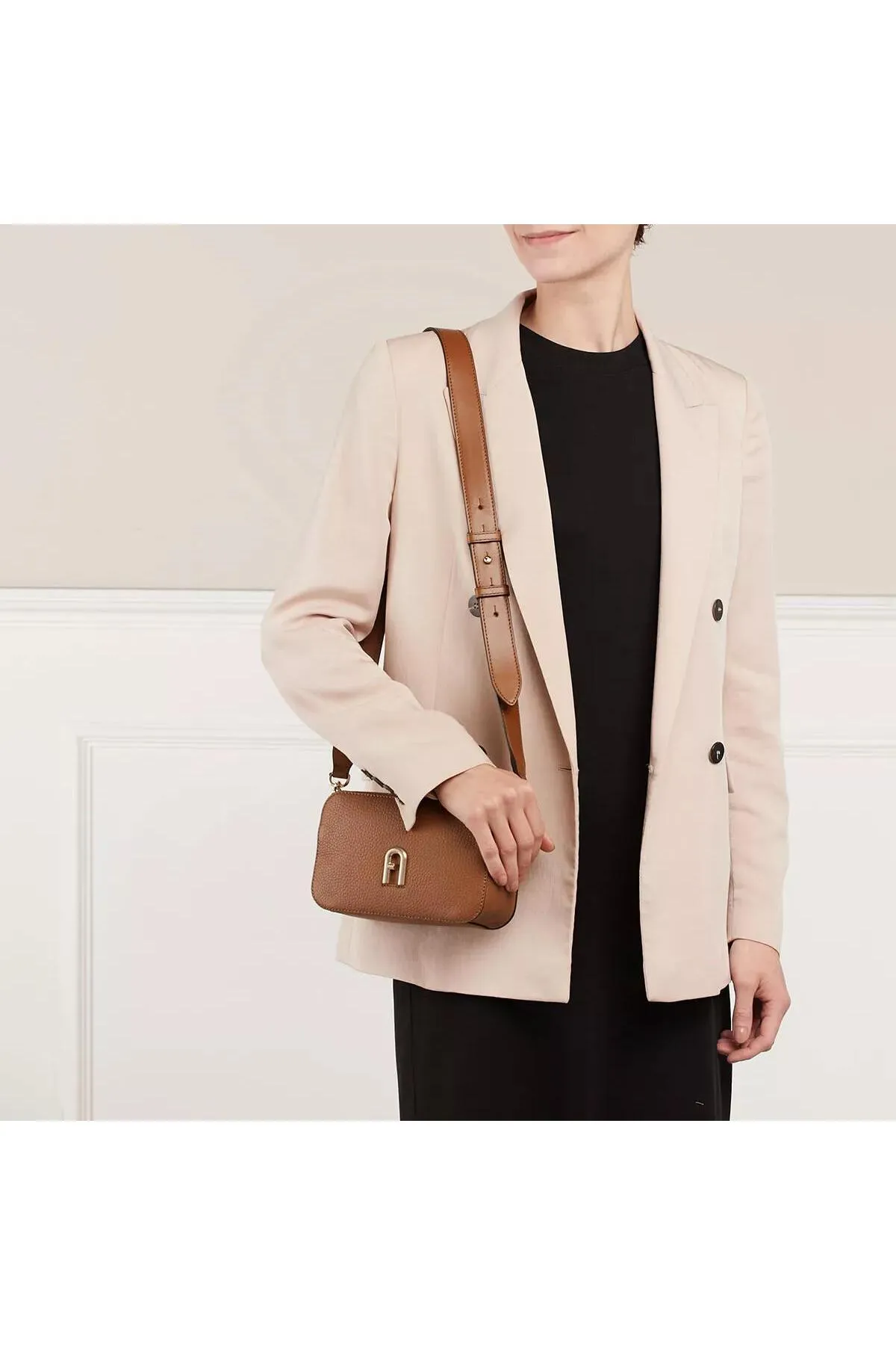 FURLA  Primula Mini Crossbody Sorrento Cognac H