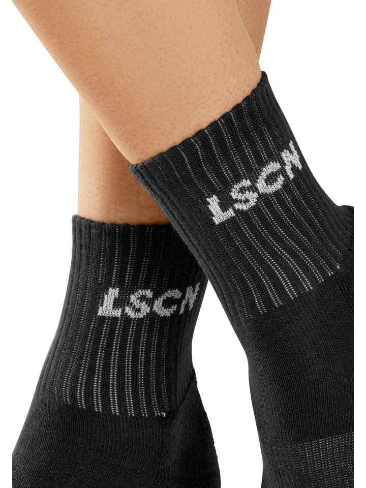 LSCN BY LASCANA Tennissocken in 1x schwarz, 1x orange günstig kaufen