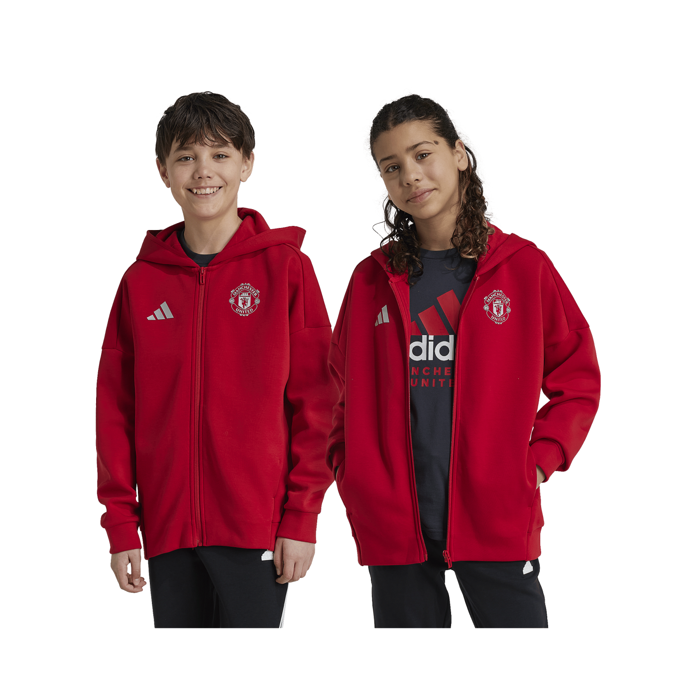 adidas Manchester United Anthem Jacke Kids Rot