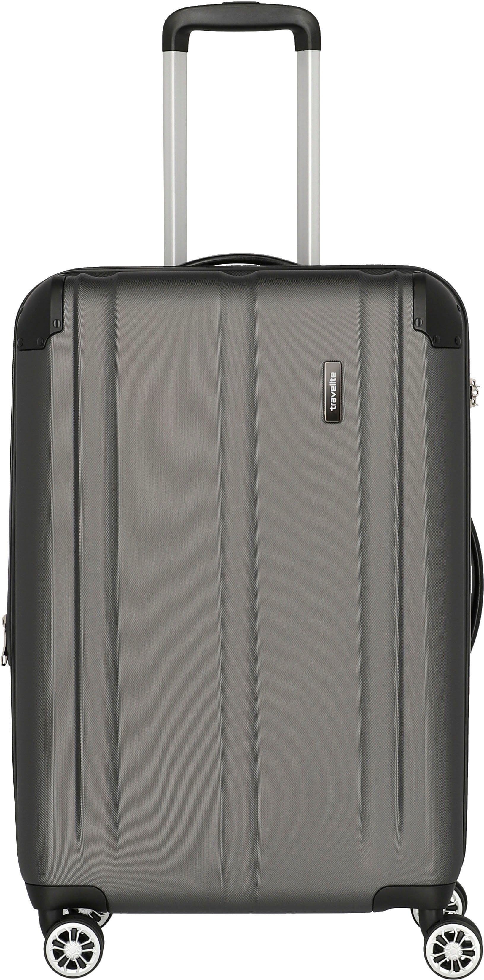 travelite Trolleyset City, anthrazit, 4 Rollen, (2 tlg)