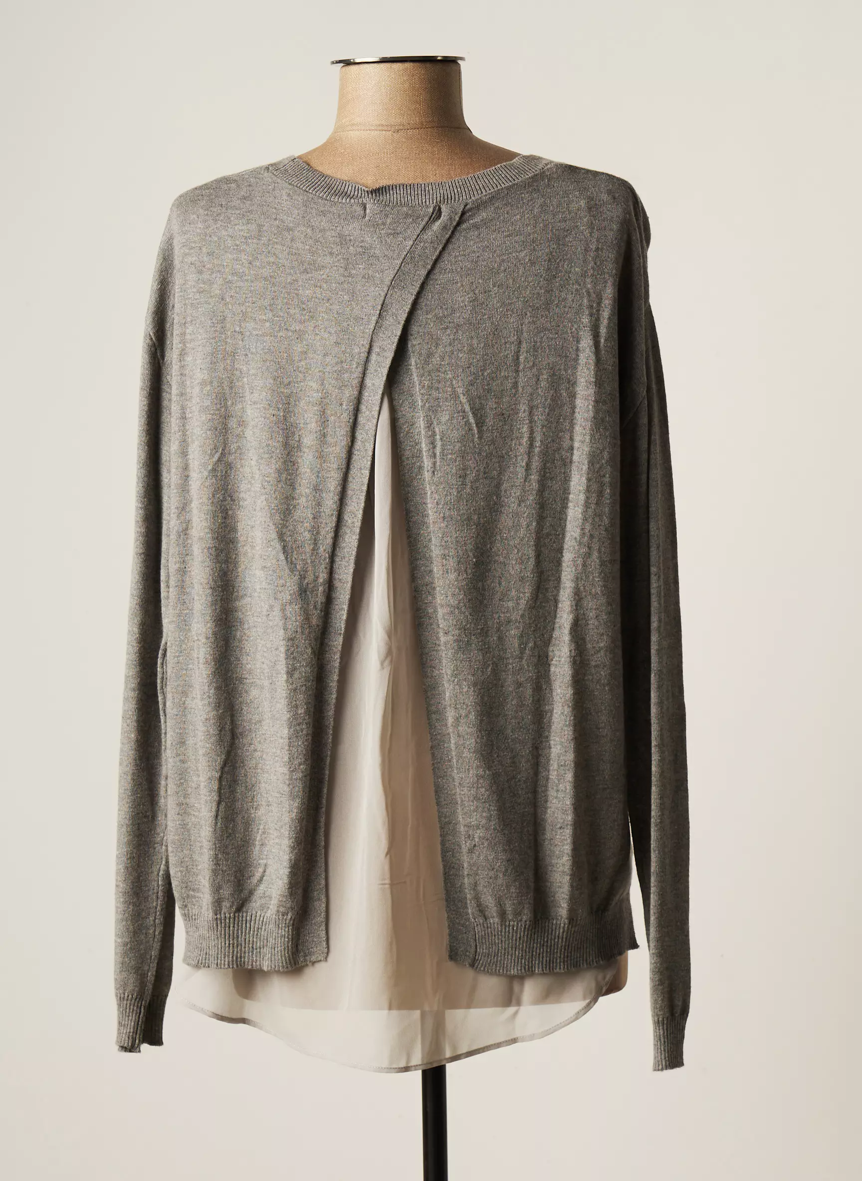 C Est Beau La Vie Pull Tuniques Femme couleur gris
