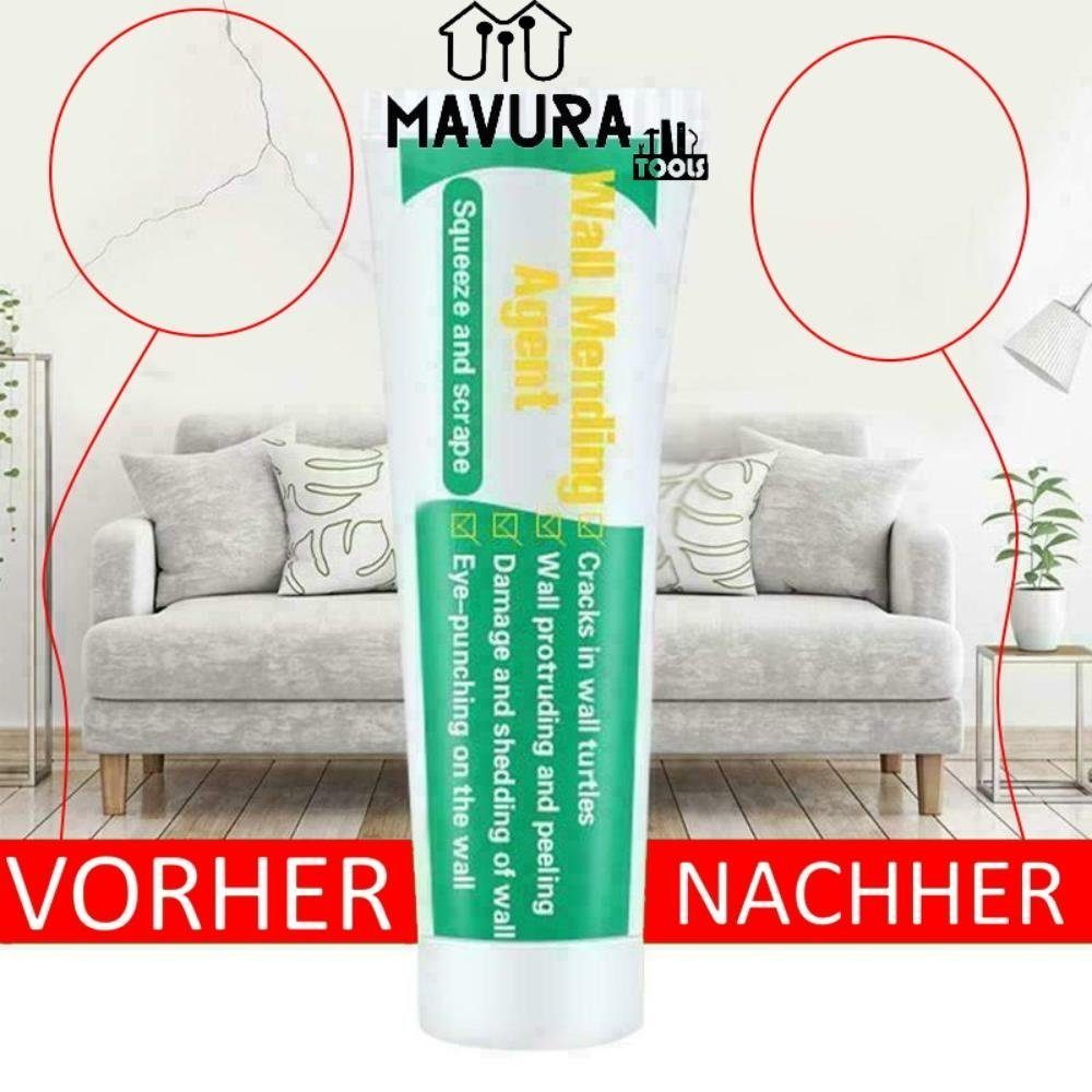 MAVURA Reparaturmasse WANDFIX Wandreparatur Masse Wandfüller Paste Wand Decke Füller, (Spachtel), l Fertigspachtel Wandspachtel Reparaturspachtel weiß 100g