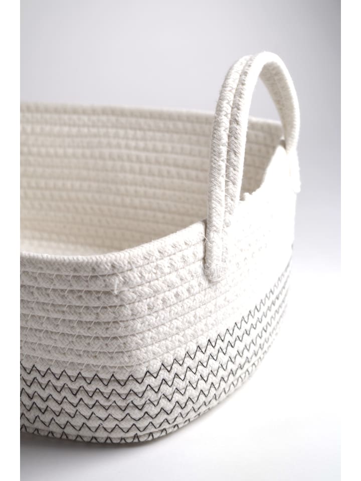 kobolo 3tlg. Set Aufbewahrungskorb PATTERNBASK2 in Weiß günstig kaufen onesize