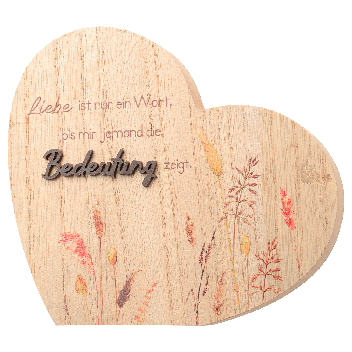 Deko-Aufsteller Herz mit Spruch