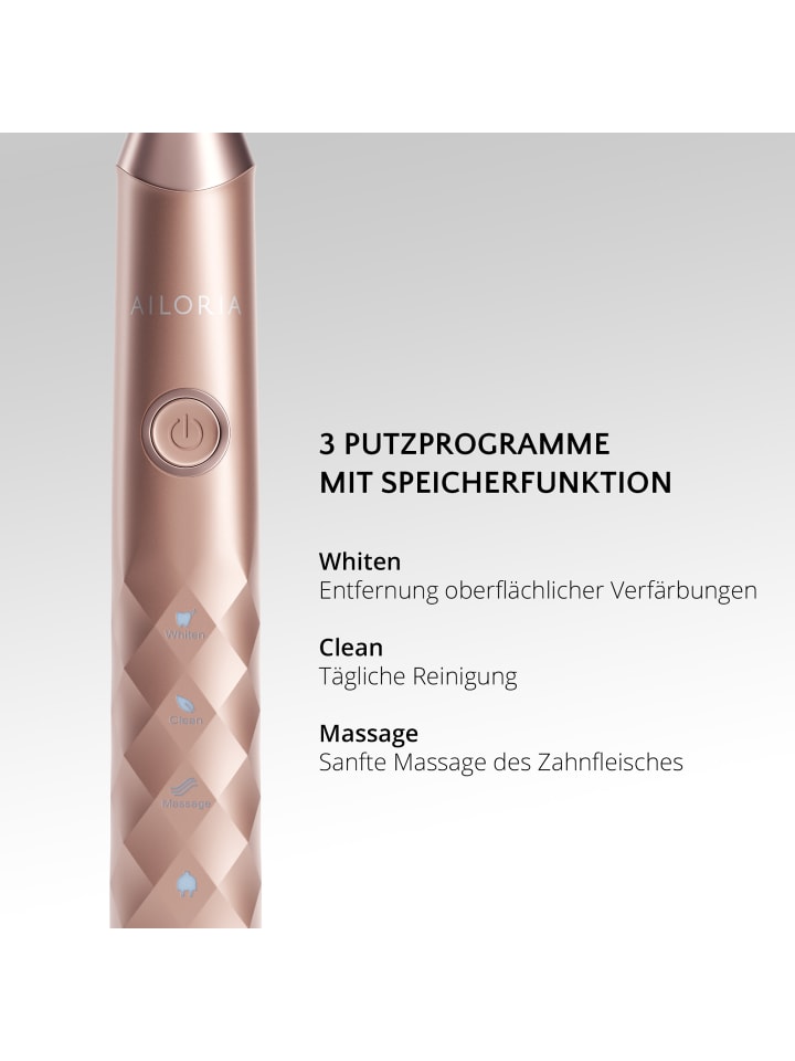 Ailoria SHINE BRIGHT USB-Schallzahnbürste Limited Edition in roségold günstig kaufen onesize