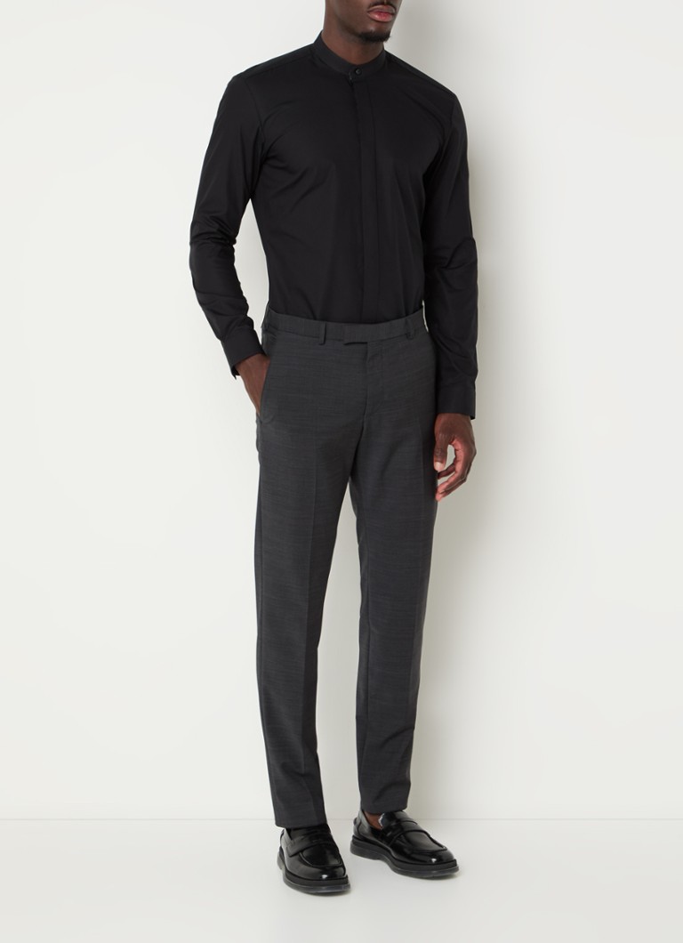 Slim fit srajca HUGO BOSS Kaleb z ovratnikom Mao