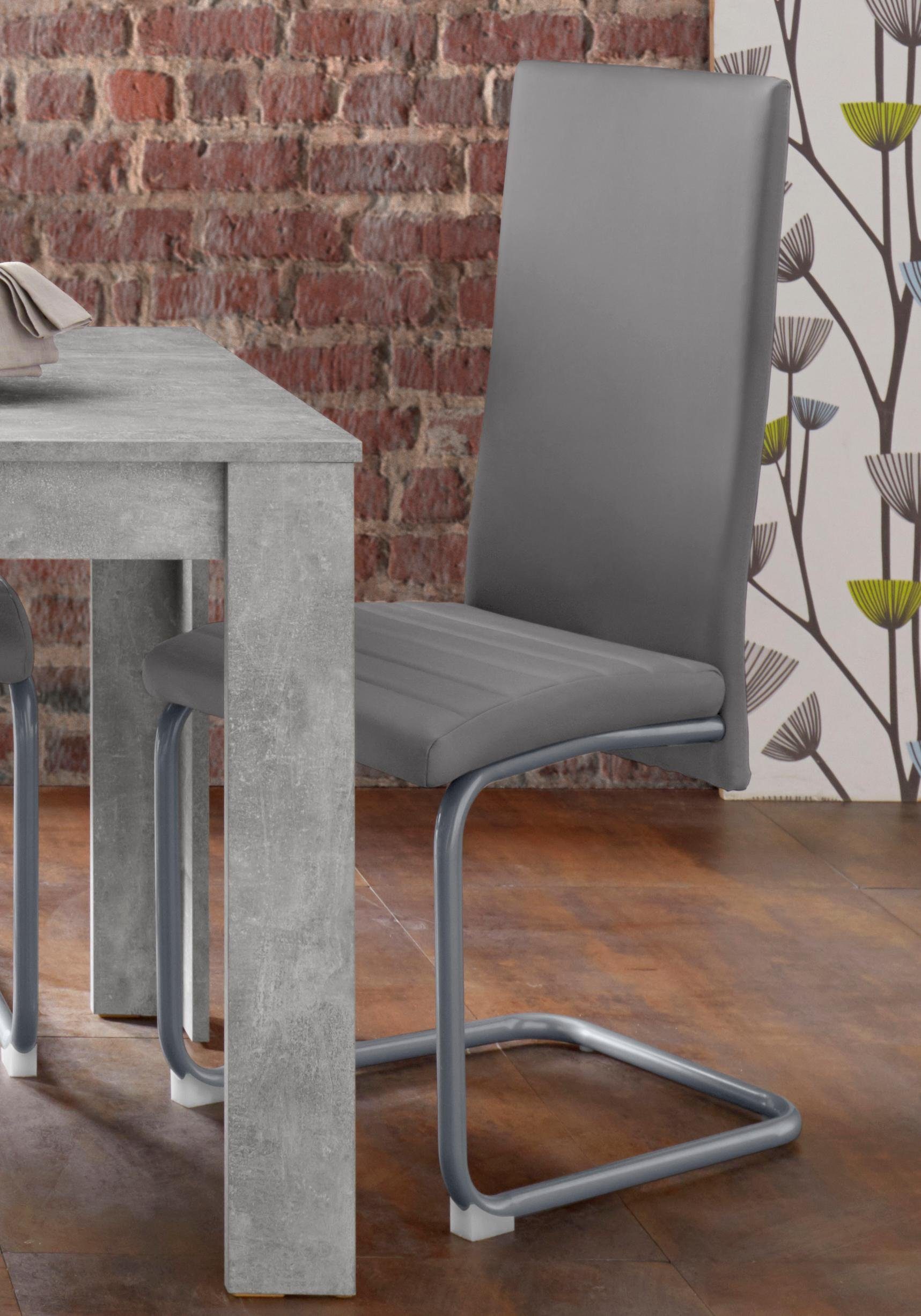 Homexperts Essgruppe Nitro, (Set, 7-tlg), Tisch - Breite 140 cm + 6 Stühle