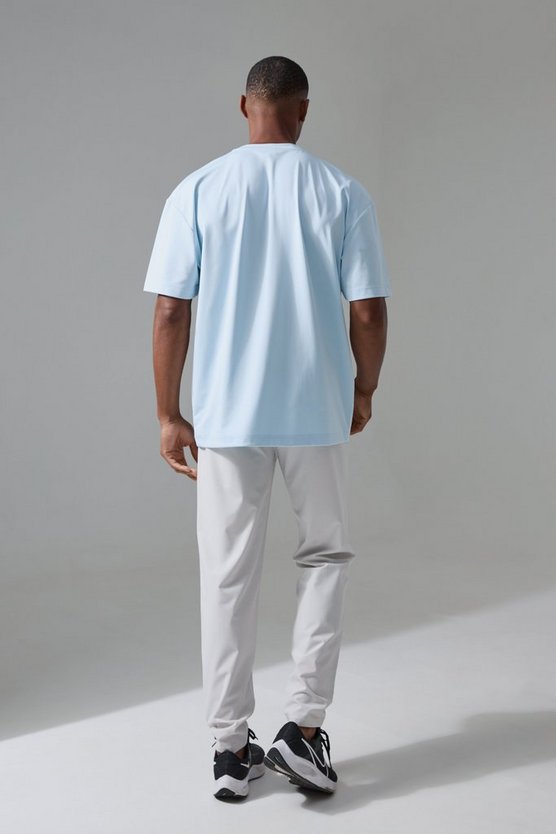 Perforiertes Oversize T-Shirt mit Active Training Dept Print