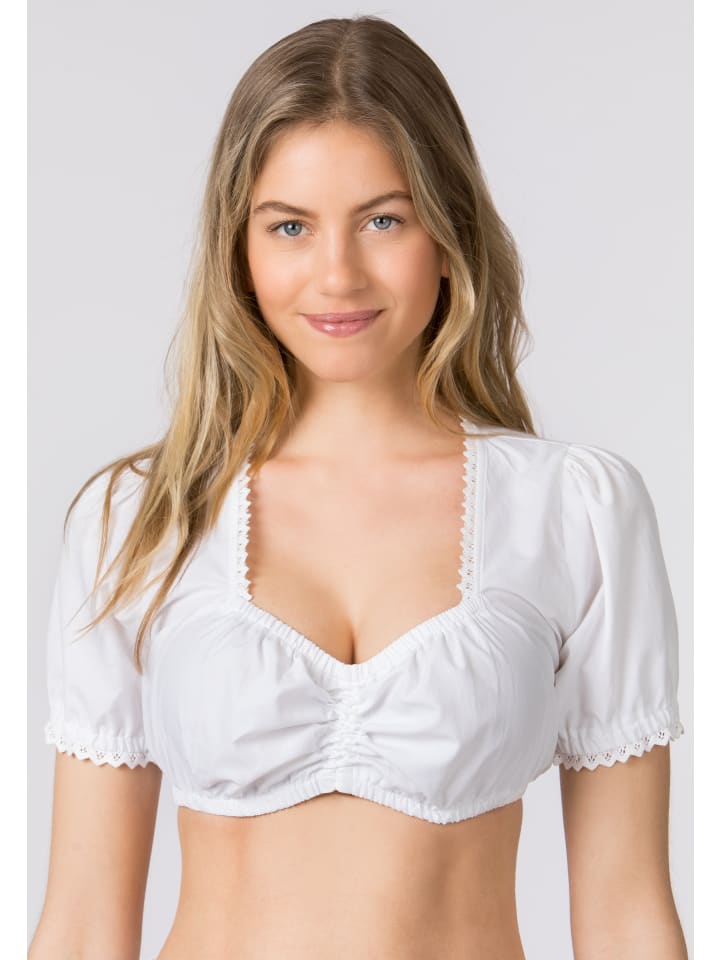 Stockerpoint Stockerpoint Dirndlbluse Tania in weiss günstig kaufen