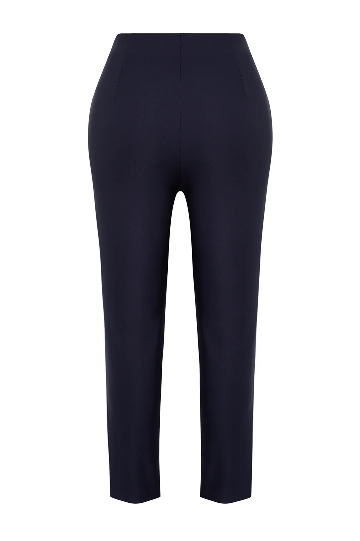 Trendyol Curve  Marineblaue Zigarettenhose aus Webstoff TBBAW23AR00015