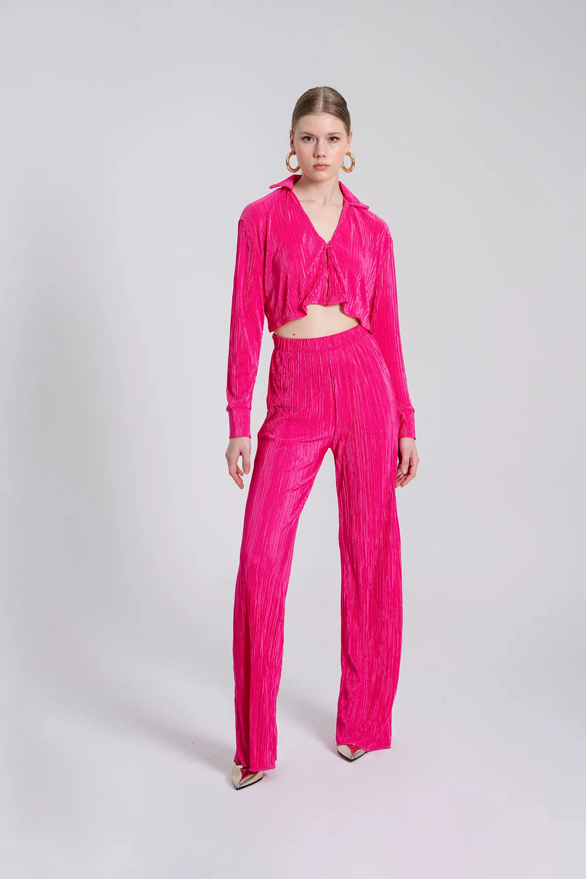 HOLLY LOLLY  Elastische Taille, flexible, bequeme Hose, Rosa