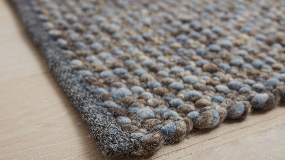 Interliving Handwebteppich 8001 Blau 65 x 130 cm