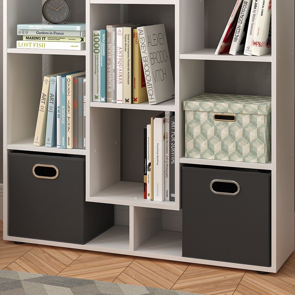 Vicco Raumteiler Bücherregal Standregal Sonoma inkl. Faltboxen