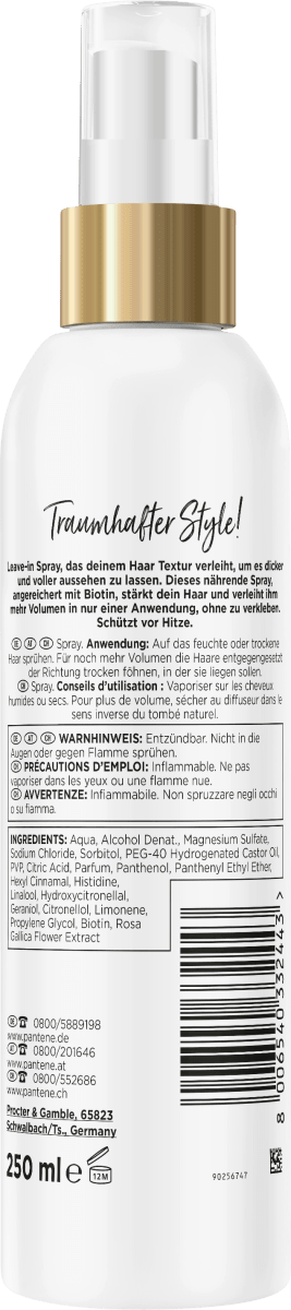 Leave-In Spray Natural Volume, Texturspray, 250 ml