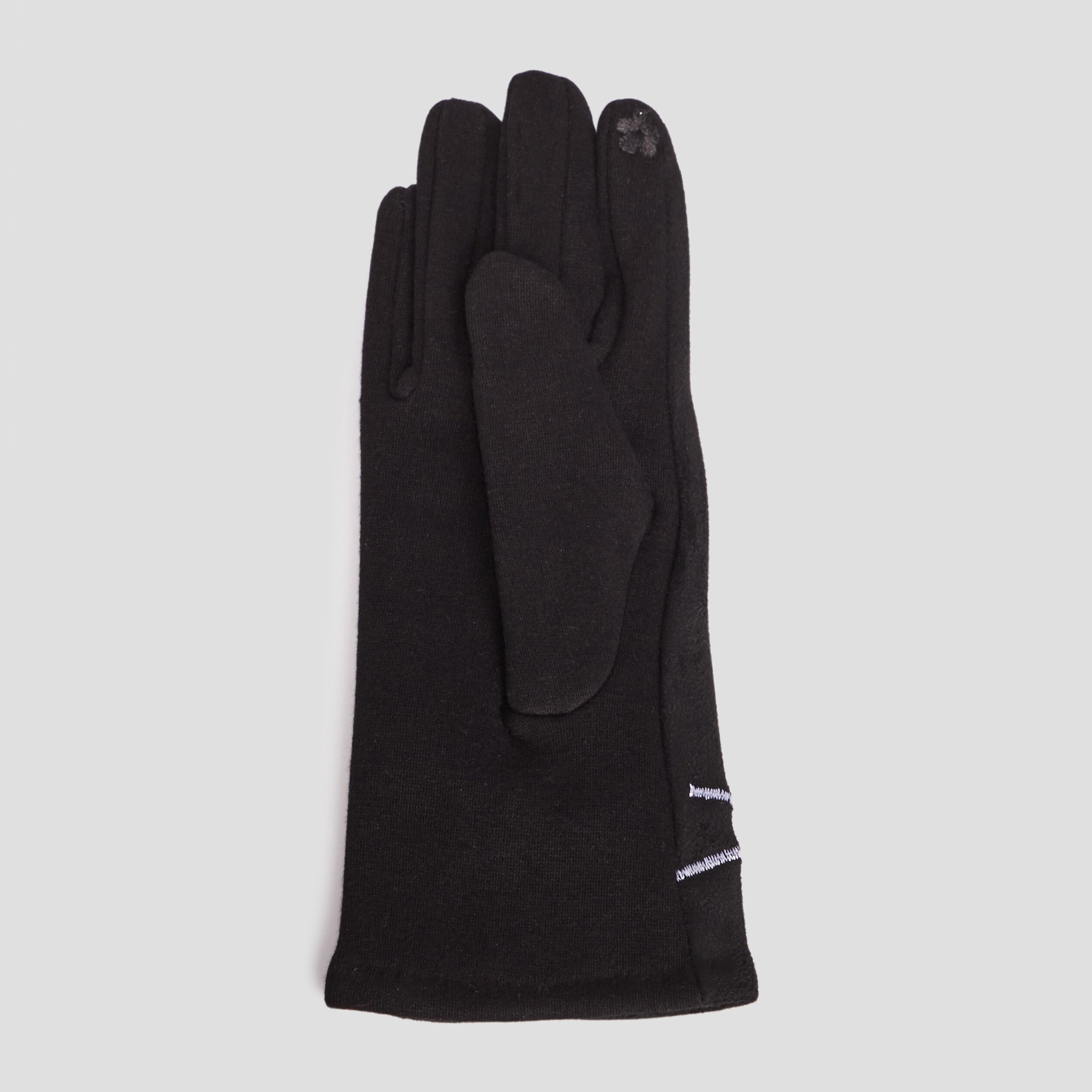 Gants avec pompons noir femme | La Halle