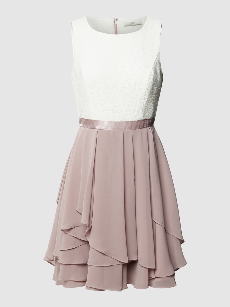 Minikleid mit Paillettenbesatz in mauve