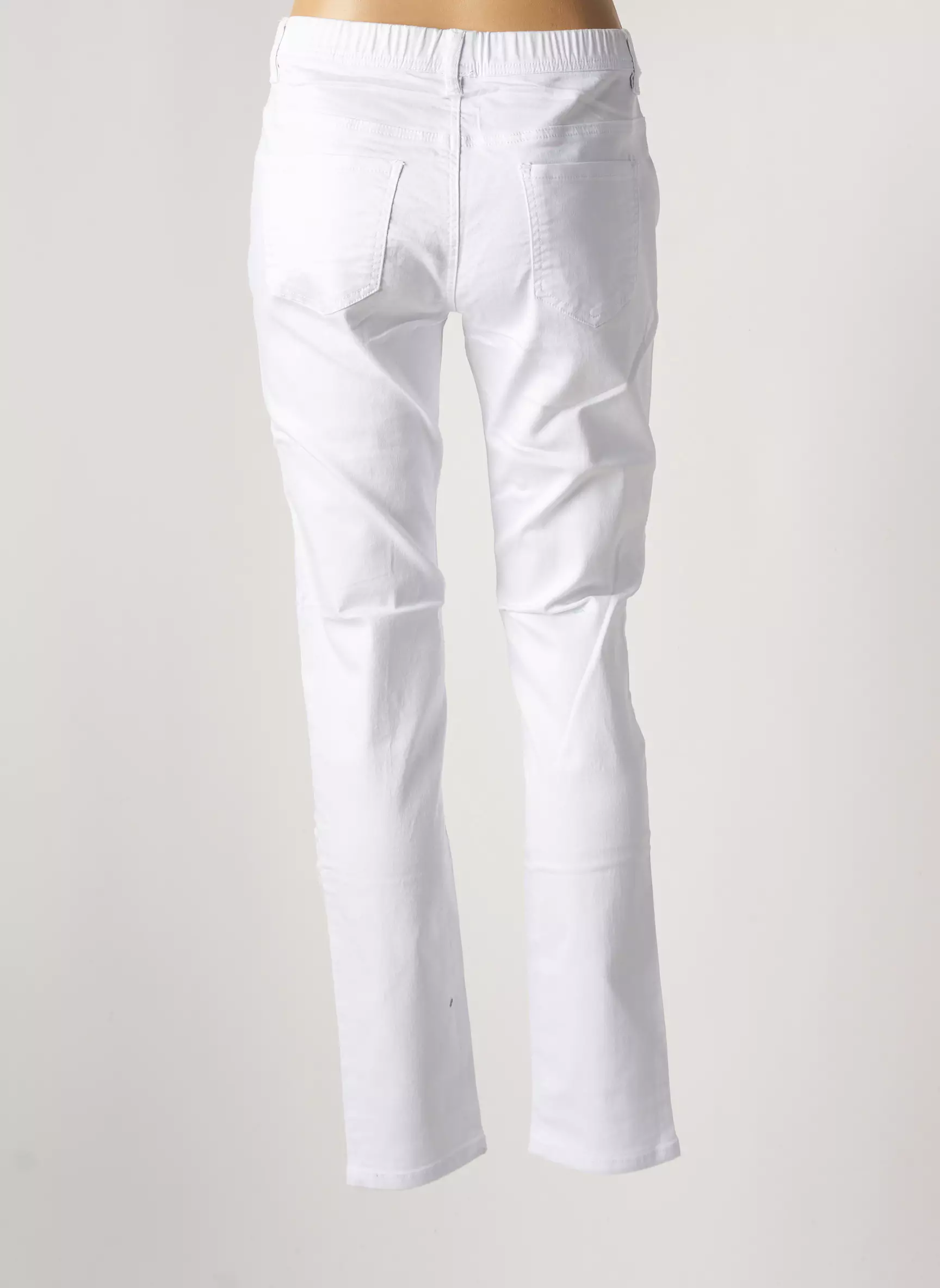 Gevana Pantalons Slim Femme couleur blanc