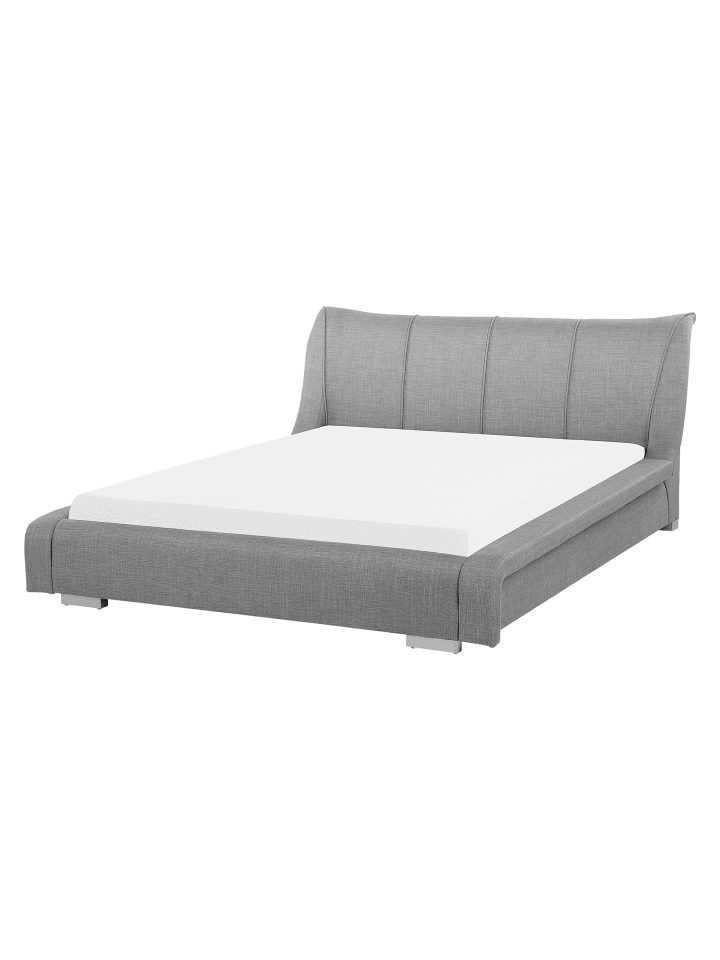 Beliani Doppelbett NANTES in Grau/Silber - (W) 188 x (H) 97 x (L) 237 cm günstig kaufen onesize