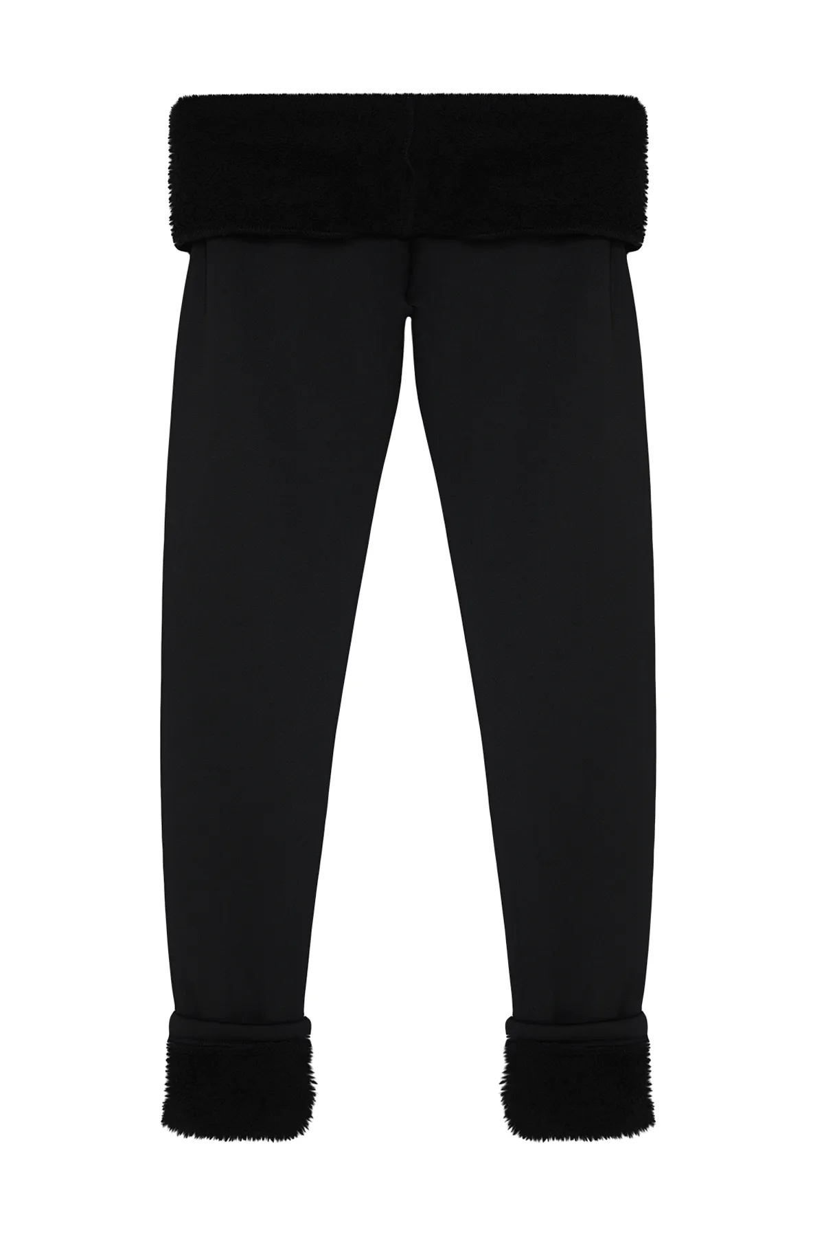 Trendyol Collection  Winter Essentials/Ski Collection Schwarze, plüschgefütterte Strumpfhose in voller Länge THMAW24TY00077