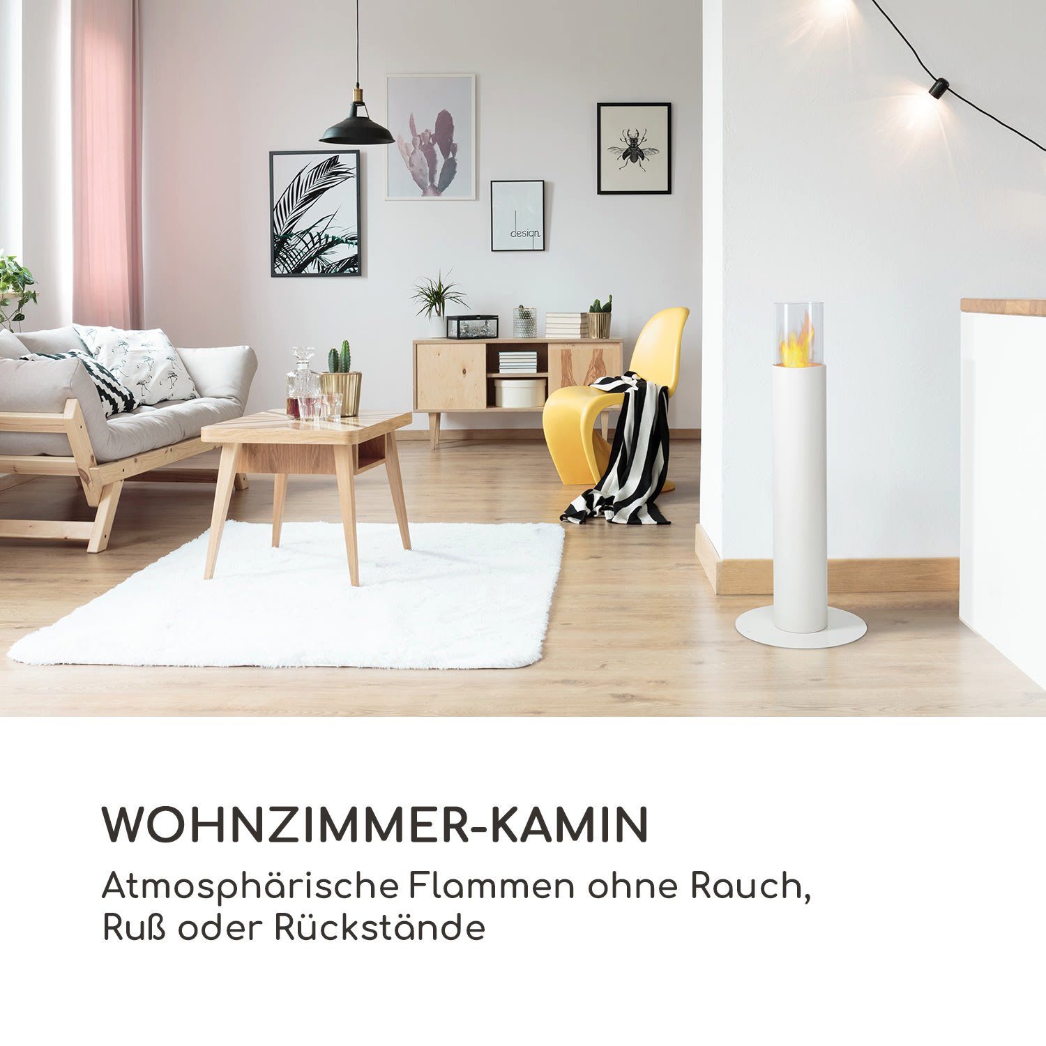 Blumfedt Echtfeuer-Dekokamin Fiamme Pila Ethanol-Kamin