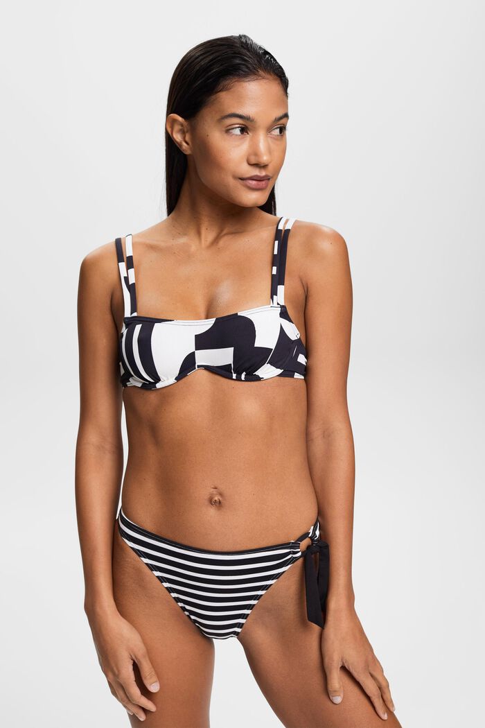 Bikinitop mit Bügel-Cups und Retro-Print