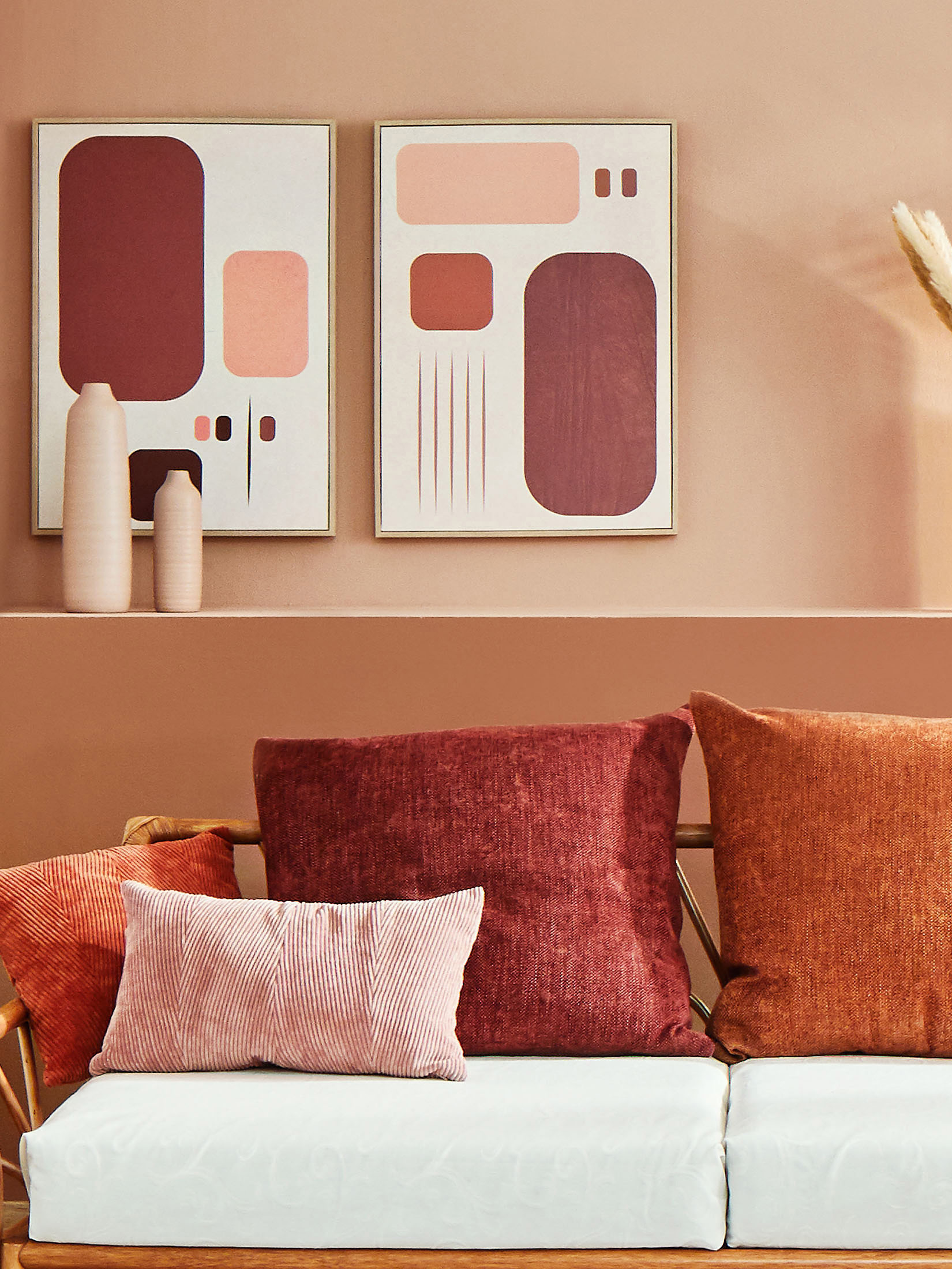 Finca Leinwand Druck, Orange