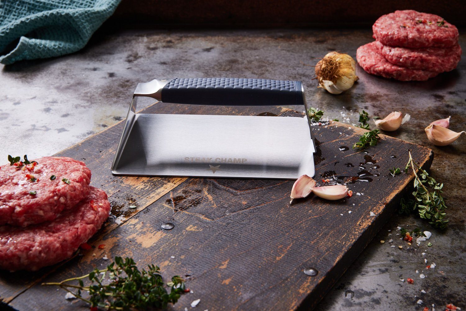 STEAK CHAMP Burgerpresse Burger & Steak Presse XXL