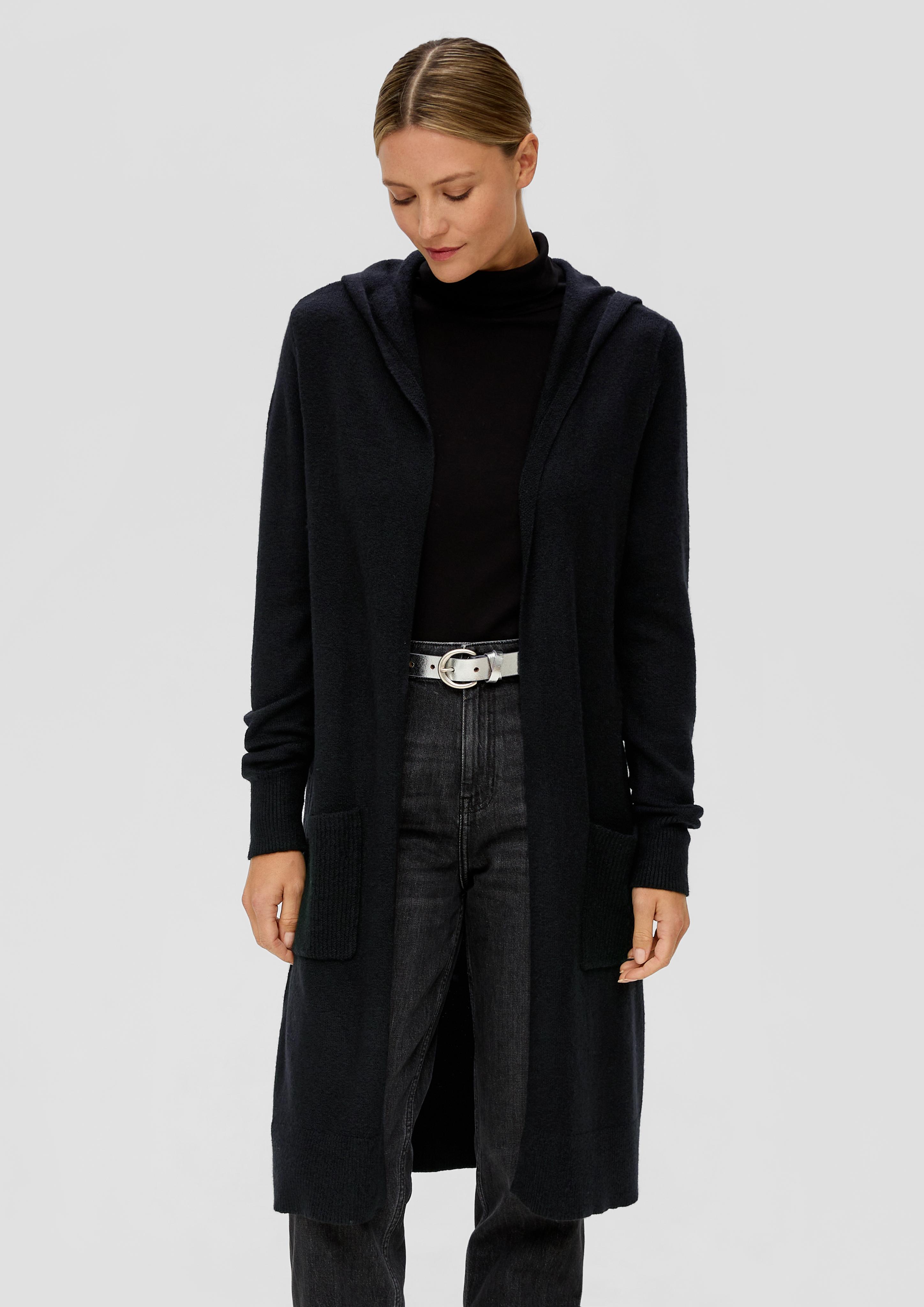 Kapuzen-Cardigan mit Wolle  2137596-9999