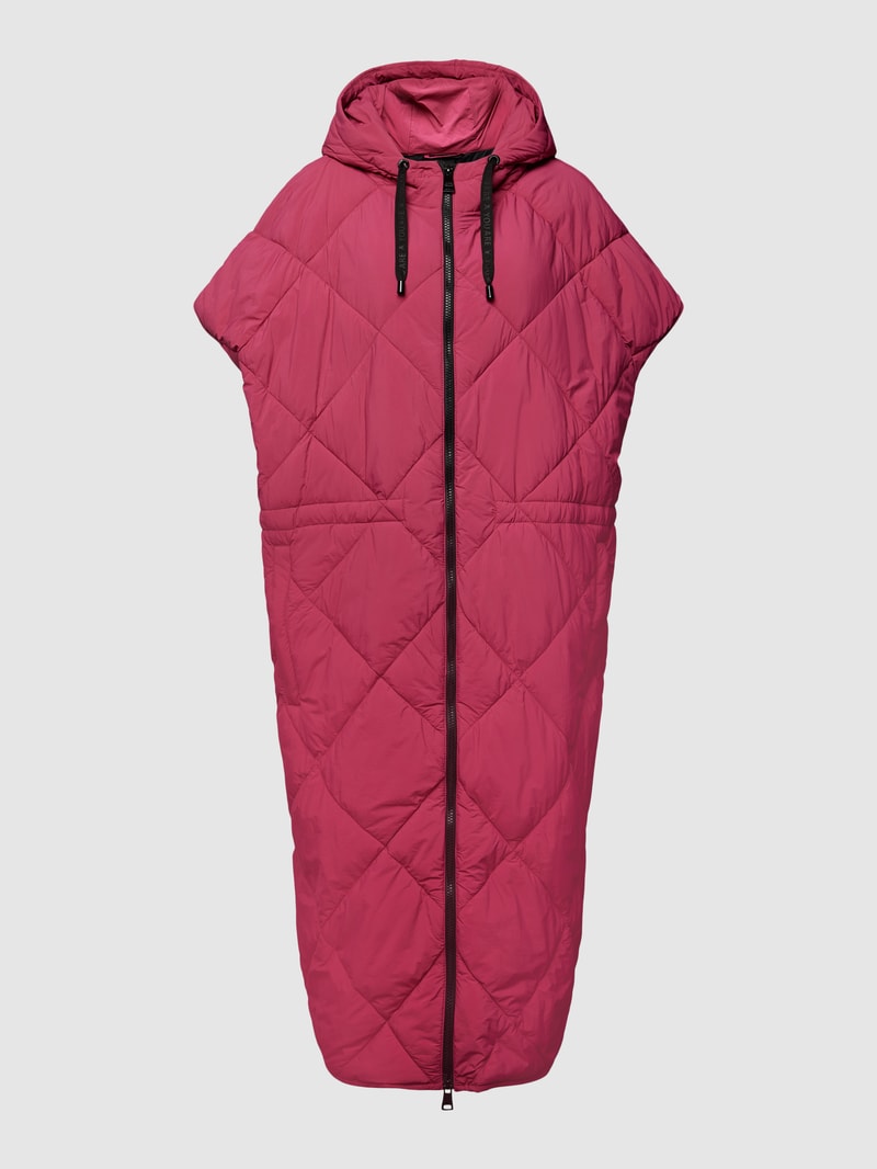 Steppweste mit Kapuze in pink