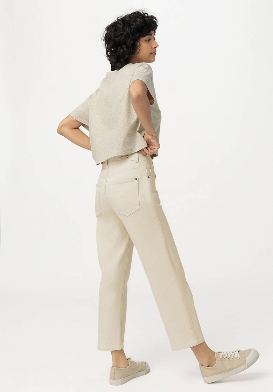 Jeans Barrel Leg aus Bio-Denim mit Hanf