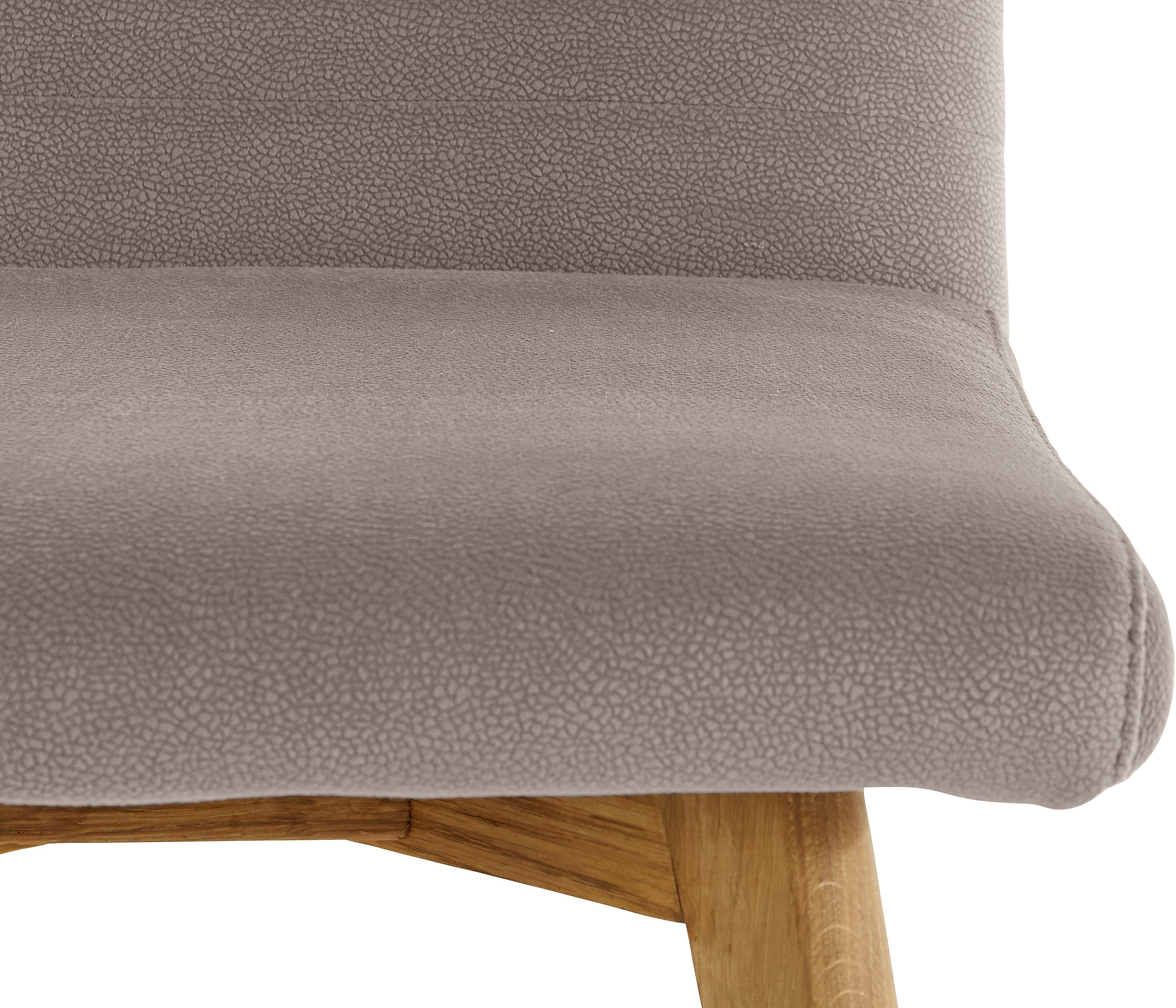 OTTO products 4-Fußstuhl Alessja (Set, 2 St), Bezug aus Microfaser, Gestell aus Eiche Massivholz